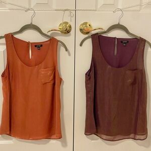 Apt. 9 Women's Tank Tops - Set of 2 Terracotta and Deep Burgundy